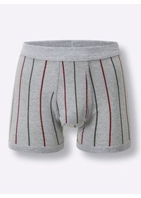 Heren Boxershort in grijs gestreept ,maat 5, Witt, 60% Katoen, 40% Polyester