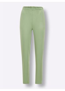 feel good Dames Huispak van interlock in eucalyptus bedrukt ,maat 24/25, Witt, 60% Katoen, 40% Polyester