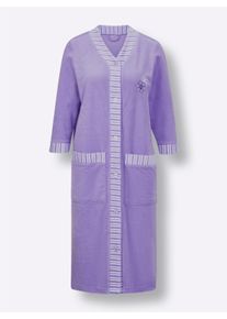 feel good Dames Badjas in lavendel ,maat 36/38, Witt, 80% Katoen, 20% Polyester