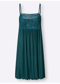 Dames Nachthemd in petrol ,maat 52/54, WITT, 95% Viscose, 5% Elastan