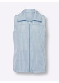 Dames Gilet met ritssluiting in lichtblauw ,maat 42, WITT, 100% Polyester