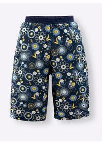 Dames Pyjamabroek met comfortband rondom in donkerblauw geprint ,maat 36/38, WITT, 100% Katoen