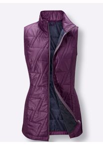 Dames Bodywarmer met contrastkleurige voering in violet ,maat 52, WITT, 100% Polyester. Wattering: 100% Polyester