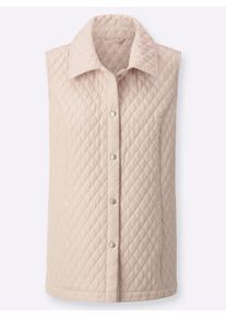 Damen Steppweste aus pflegeleichter Microfaser in elfenbein ,Gr&ouml;&szlig;e 36, WITT, 100% Polyester. Wattierung: 100% Polyester