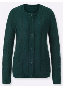 Dames Vest met ribboorden in petrol gemêleerd ,maat 38, WITT, 100% Polyacryl