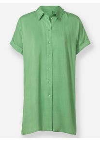Dames Lange blouse met hoge zijsplitten in appel ,maat 36, WITT, 100% Viscose
