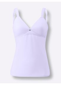 wäschepur Dames Behahemd met naadloze cups in lila ,maat 90B, Witt, 82% Polyamide, 18% Elastan