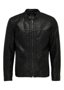 Only & Sons Only & Sons, Mænd, Overgangsjakke 'Mike', Sort, Størrelse XS