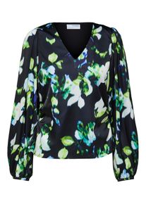 Selected Femme, Damer, Bluse 'Laia', Grøn / Blandingsfarvet / Sort, Størrelse XS