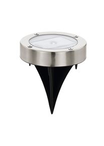 Eglo - Aurinkokenno Käytävävalo Ø200 RS - Ruostumaton Teräs, Musta - 2 cm height, 8.5 cm diameter