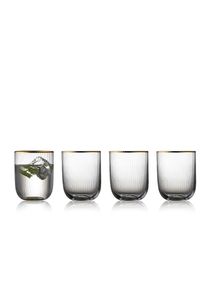 Lyngby Glas - Tumbler Palermo Gold 35cl 4pcs