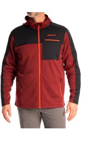 Klim Glacier Hoodie, functional jacket , color: Dark Red/Black , size: L