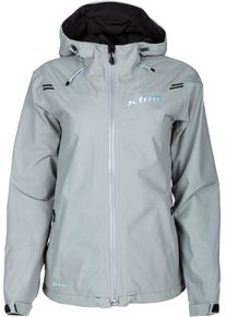Klim Eclipse, Veste textile Gore-Tex pour femmes , couleur: Gris Clair/Bleu Clair , taille: S