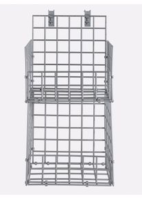 HEINE HOME unisex Hangrek in zilverkleur ,maat H/b/d ca. 63 x 32 x 22 cm, Witt, 100% Kunststof