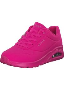 Skechers Dames Sneakers laag 'Uno - Night Shades' neonroze / zilver 36
