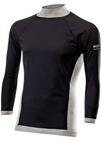 Sixs TS4 Merinos, camicia funzionale a maniche lunghe unisex , colore: Grigio/Nero , dimensione: S/M