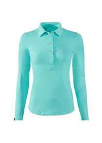 CARUBINA Collection Allround basic, poloshirt, lange mouwen - 34 - aqua, in Polyamid