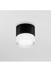 Egger Licht Egger LED-Außendeckenlampe Phoenix 3.000 K schwarz Ø 9cm Alu