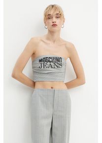 Moschino Jeans tricou din amestec de lana culoarea gri, A0812 8725