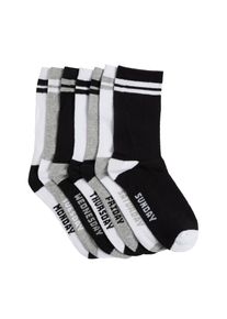 WE Fashion Meias em cinzento, preto, branco Tamanho 31/34