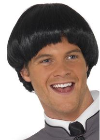 Smiffys Perruque homme tête de champignon des années 60