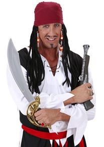 Widmann Perruque Pirate Captain pour homme avec bandana