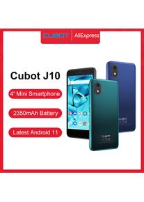 Cubot J10 Smartphone 1GB 32GB 4-Inch Mini Screen 5MP Rear Camera 2350mAh Android 11 Dual SIM Card Face ID Cell Phone
