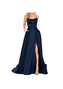 Ladies Backless Long Women'S Dress Crisn Satin Female Elegant Formal Dresses Side Slit Wedding Party Evening Prom Gala Vestidos