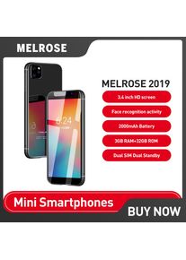 Melrose 2019 Mini Phones 4G LTE Smartphone Android Dual SIM Card Super 3.4 Inch Ultra Slim Mobile Phone 2000mAh Face Recognition