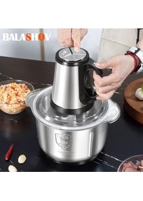 Electric Meat Mincer Grinder Stainless Steel Chopper 5L Food Processor Garlic Mud Maker Blender Large Capacity Kitchen Utensils