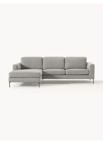 Sofa narożna Cucita (3-osobowa) Szary Tkanina S 262 x G 163 cm, lewostronna | Westwing Collection