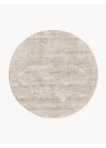 Okrągły ręcznie tkany dywan z wiskozy Jane Beżowy Wiskoza Ø 120 cm (Rozmiar S) | Westwing Collection