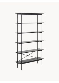 AC Design Regał Angus Czarny Drewno, Metal S 94 x W 172 cm
