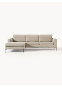 Sofa narożna Cucita (3-osobowa) Beżowy Tkanina S 262 x G 163 cm, lewostronna | Westwing Collection