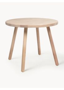 Kave Home Okrągły stół dla dzieci z drewna kauczukowego Dilcia Beżowy Drewno, Lite drewno Ø 55 x W 48 cm
