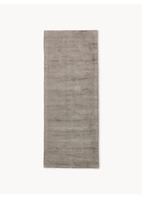 Ręcznie tkany chodnik z wiskozy Jane Brązowy Wiskoza S 80 x D 200 cm | Westwing Collection