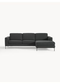 Sofa narożna Cucita (3-osobowa) Szary Tkanina S 262 x G 163 cm, prawostronna | Westwing Collection