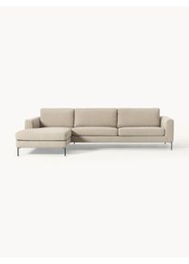 Sofa narożna Cucita (4-osobowa) Beżowy Tkanina S 302 x G 163 cm, lewostronna | Westwing Collection