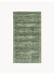 Ręcznie tkany dywan z wiskozy Jane Zielony Wiskoza S 80 x D 150 cm (Rozmiar XS) | Westwing Collection
