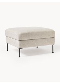 Puf z miejscem do przechowywania Cucita Beżowy Tkanina, Metal S 75 x G 65 cm | Westwing Collection