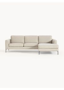 Sofa narożna Cucita (3-osobowa) Beżowy Tkanina S 262 x G 163 cm, prawostronna | Westwing Collection