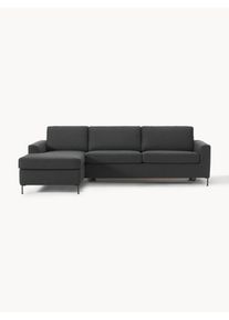 Sofa rozkładana Cucita (3-osobowa) Szary Tkanina S 274 x G 164 cm, lewostronna | Westwing Collection