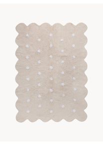 Lorena Canals Tapete artesanal para crianças lavável Biscuit Bege Algodão L 120 x C 160 cm (tamanho S)