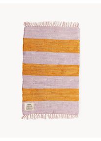 Bongusta Tapete em algodão artesanal Chindi Laranja, Roxo Algodão L 60 x C 90 cm (tamanho XXS)