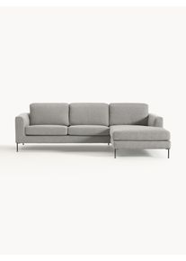Sofa narożna Cucita (3-osobowa) Szary Tkanina S 262 x G 163 cm, prawostronna | Westwing Collection