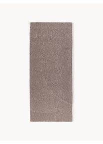 Ręcznie tuftowany chodnik z wełny Eleni Brązowy Wełna S 80 x D 200 cm | Westwing Collection