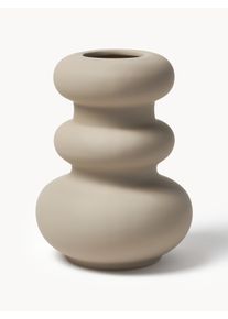 Wazon z kamionki Cathy, W 24 cm Beżowy Glina Ø 18 x W 24 cm | Westwing Collection
