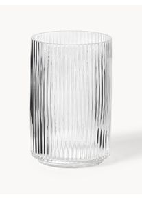 Munblåst Dekorationsvas Carlo med Räfflat Reliefmönster, H 20 cm