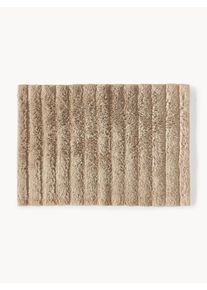 Puszysty dywanik łazienkowy Bailey Beżowy Bawełna S 50 x D 70 cm | Westwing Collection