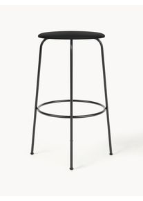 Audo Copenhagen Stołek barowy ze skóry Afteroom Czarny Skóra, Metal Ø 50 x W 75 cm